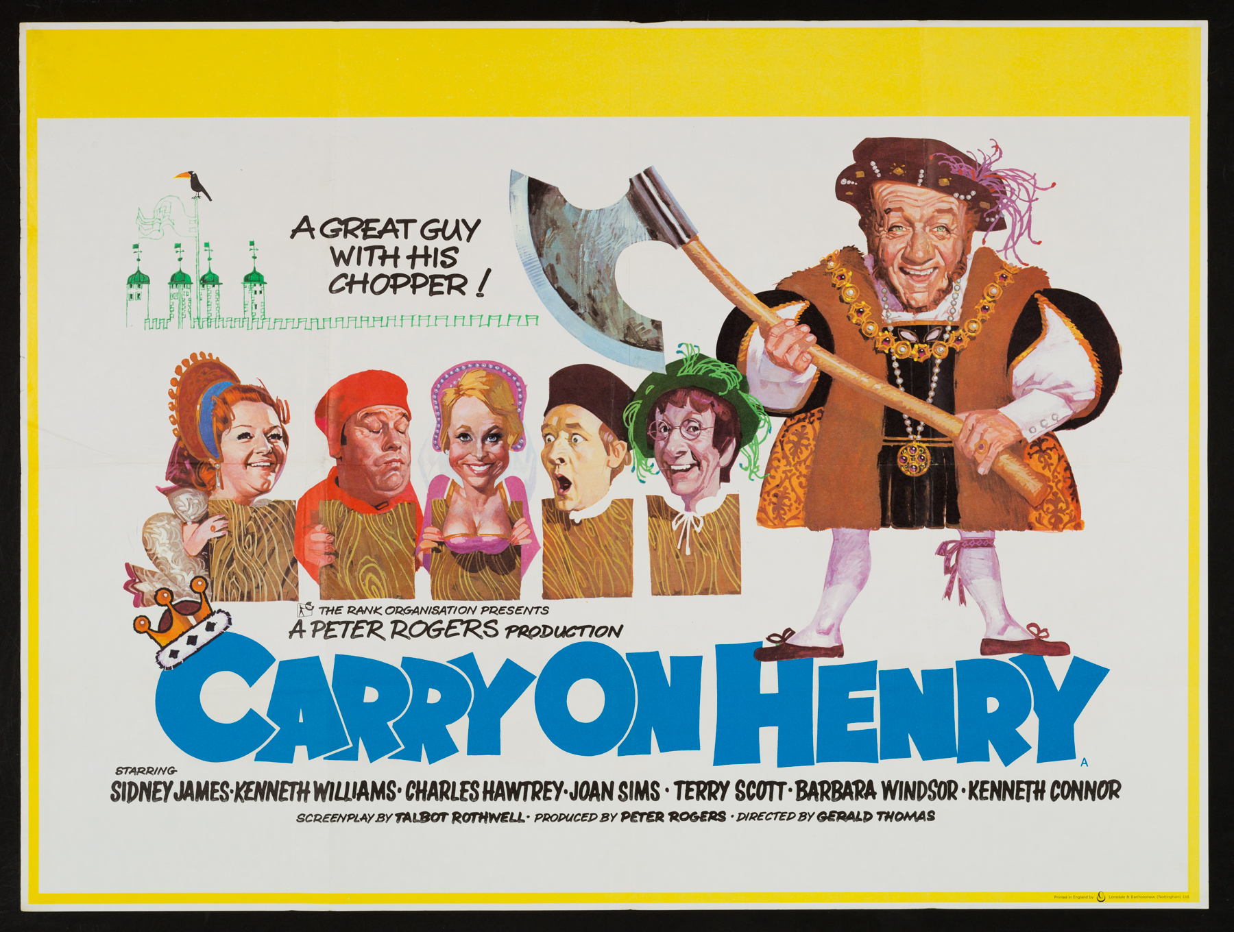 CARRY ON HENRY Original UK Ouad poster Picture Palace Movie Posters