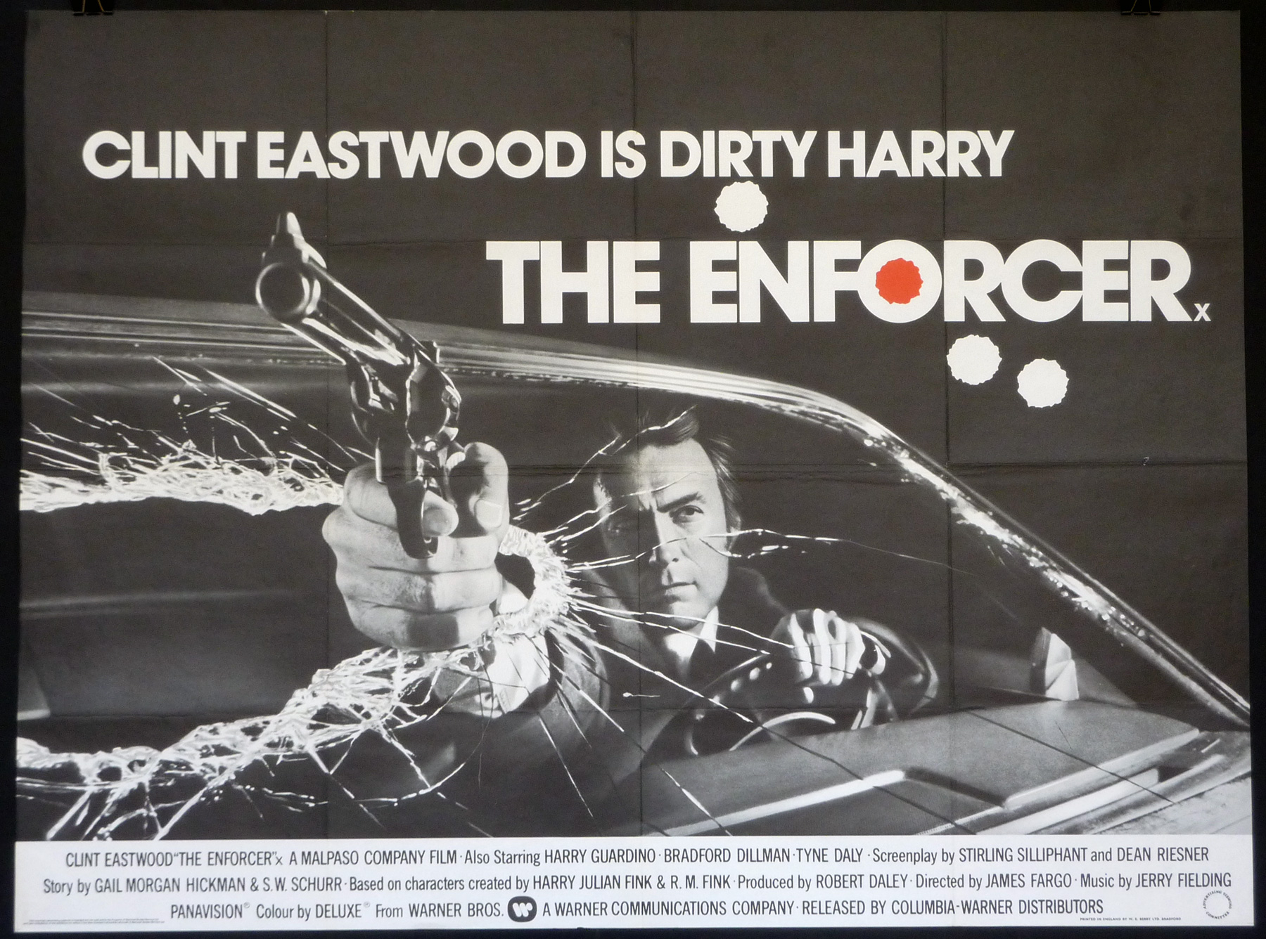 MOVIE POSTER 12/" X 18/" CLINT EASTWOOD DIRTY HARRY - JAPANESE VERSION