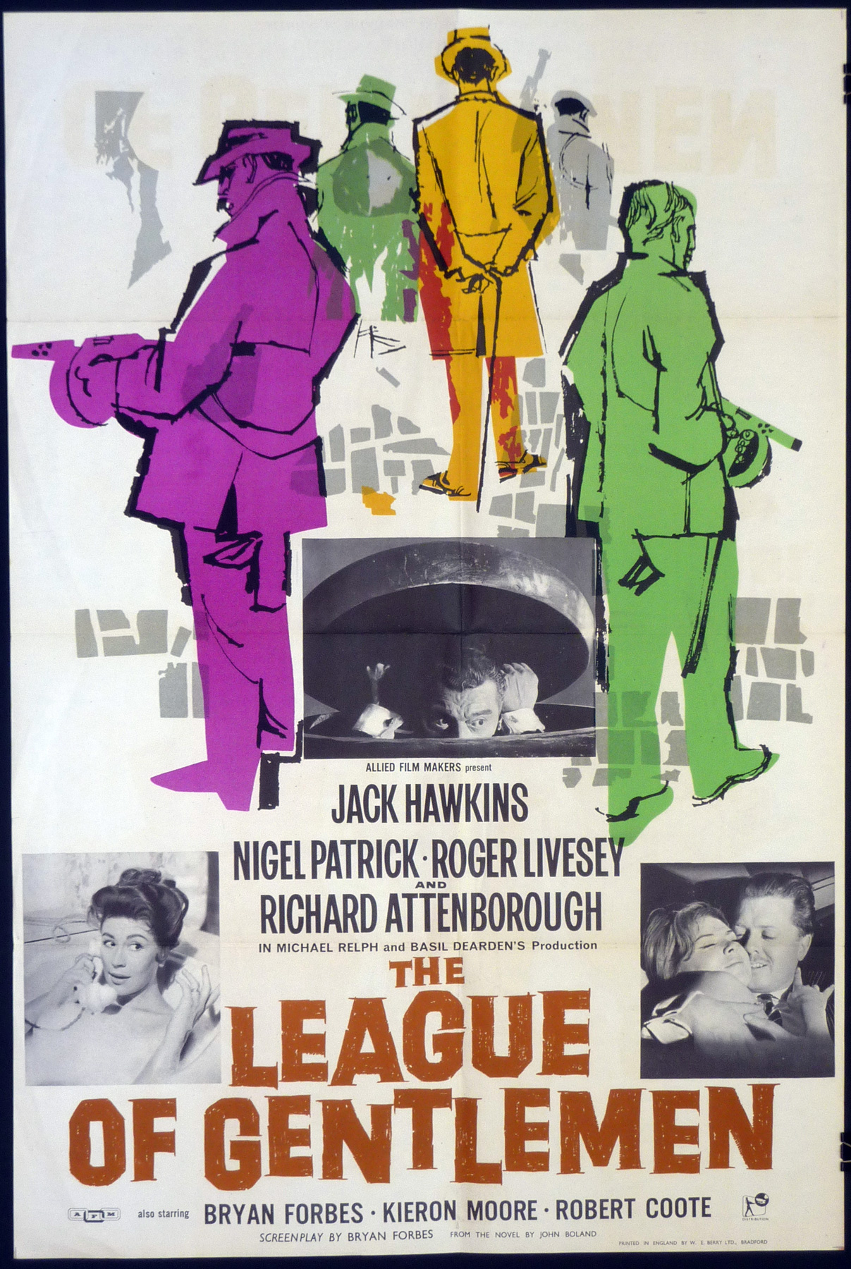 THE LEAGUE OF GENTLEMEN (1960) Original Vintage UK One Sheet poster