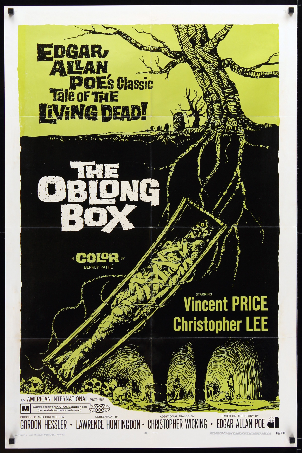 THE OBLONG BOX US One Sheet poster | Picture Palace Movie Posters