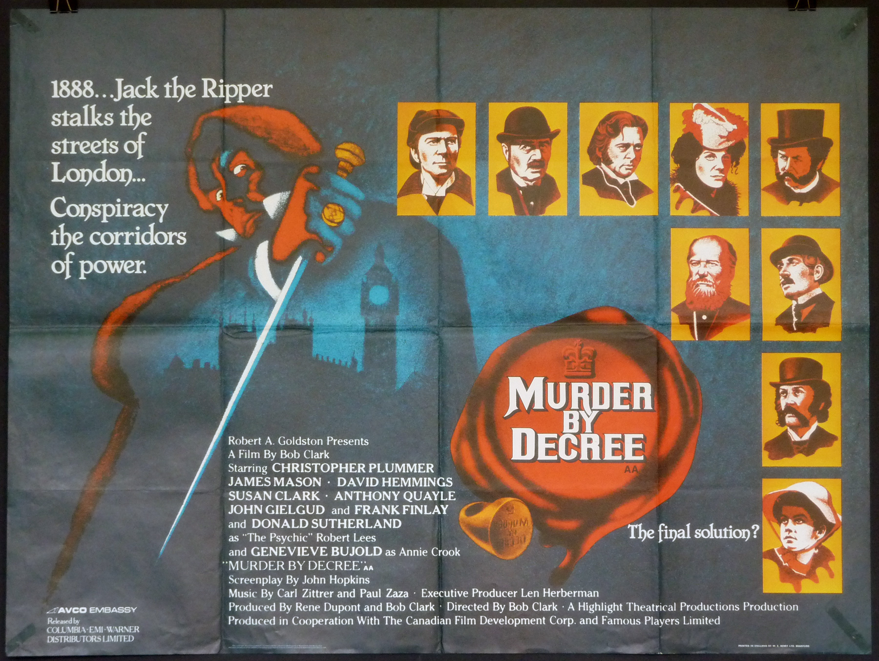 DECREE Palace UK MURDER poster Movie BY Picture Posters Quad | BY Quad UK Posters Palace Picture | poster MURDER Movie DECREE