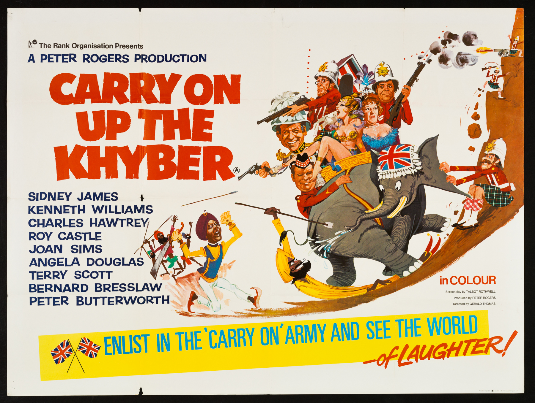 CARRY ON UP THE KHYBER Original UK Quad poster | Picture Palace ...