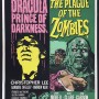 Hammer Horror DRACULA PRINCE OF DARKNESS / PLAGUE OF THE ZOMBIES Original Vintage British Double Crown Movie Film Poster from www.picturepalacemovieposters.co.uk