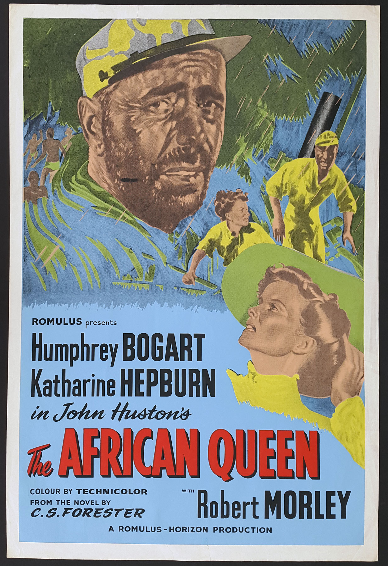 THE AFRICAN QUEEN (1951) Original Vintage UK One Sheet Film Poster