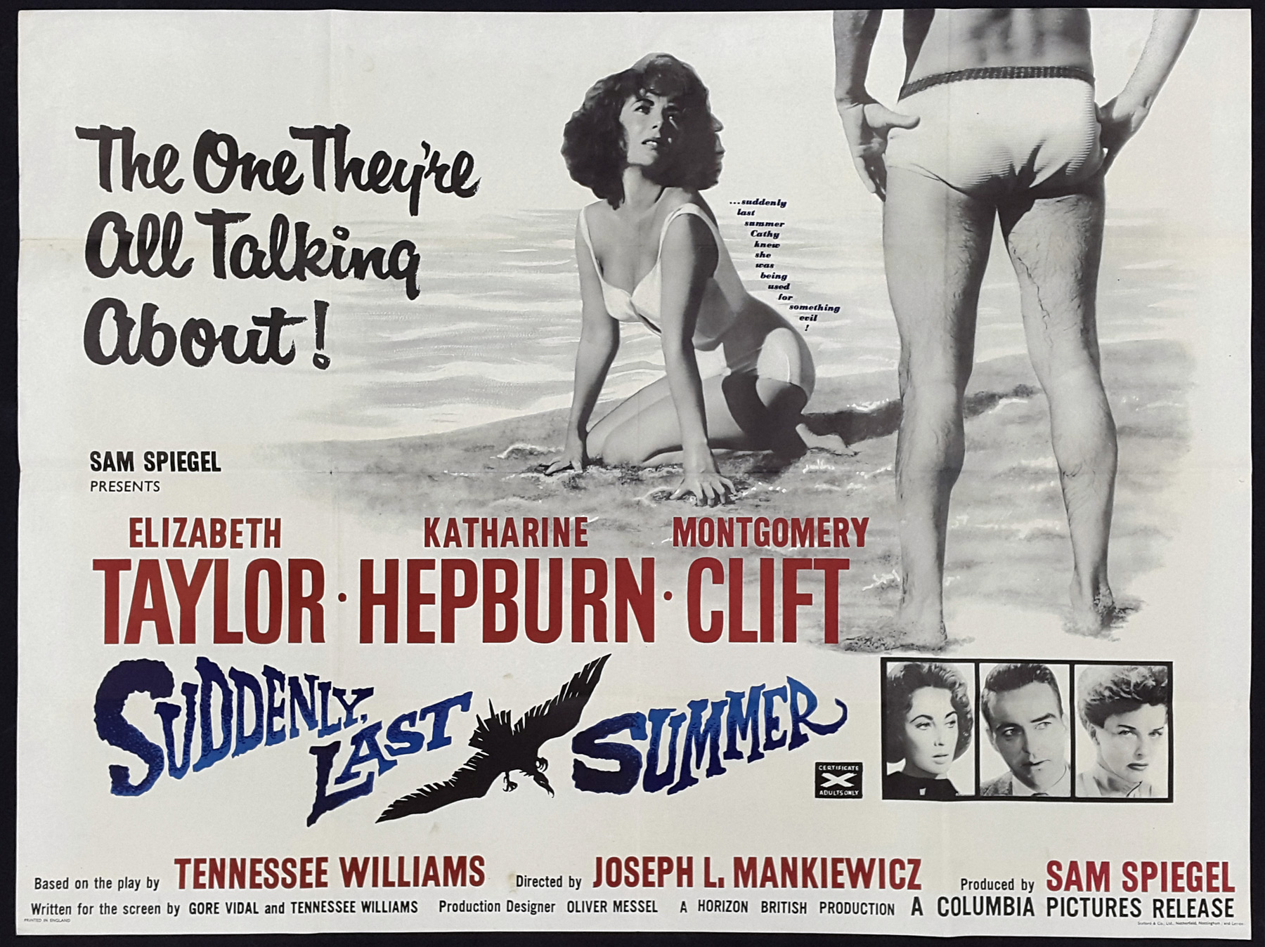 SUDDENLY LAST SUMMER (1959) Original Vintage UK Quad Film Poster ...