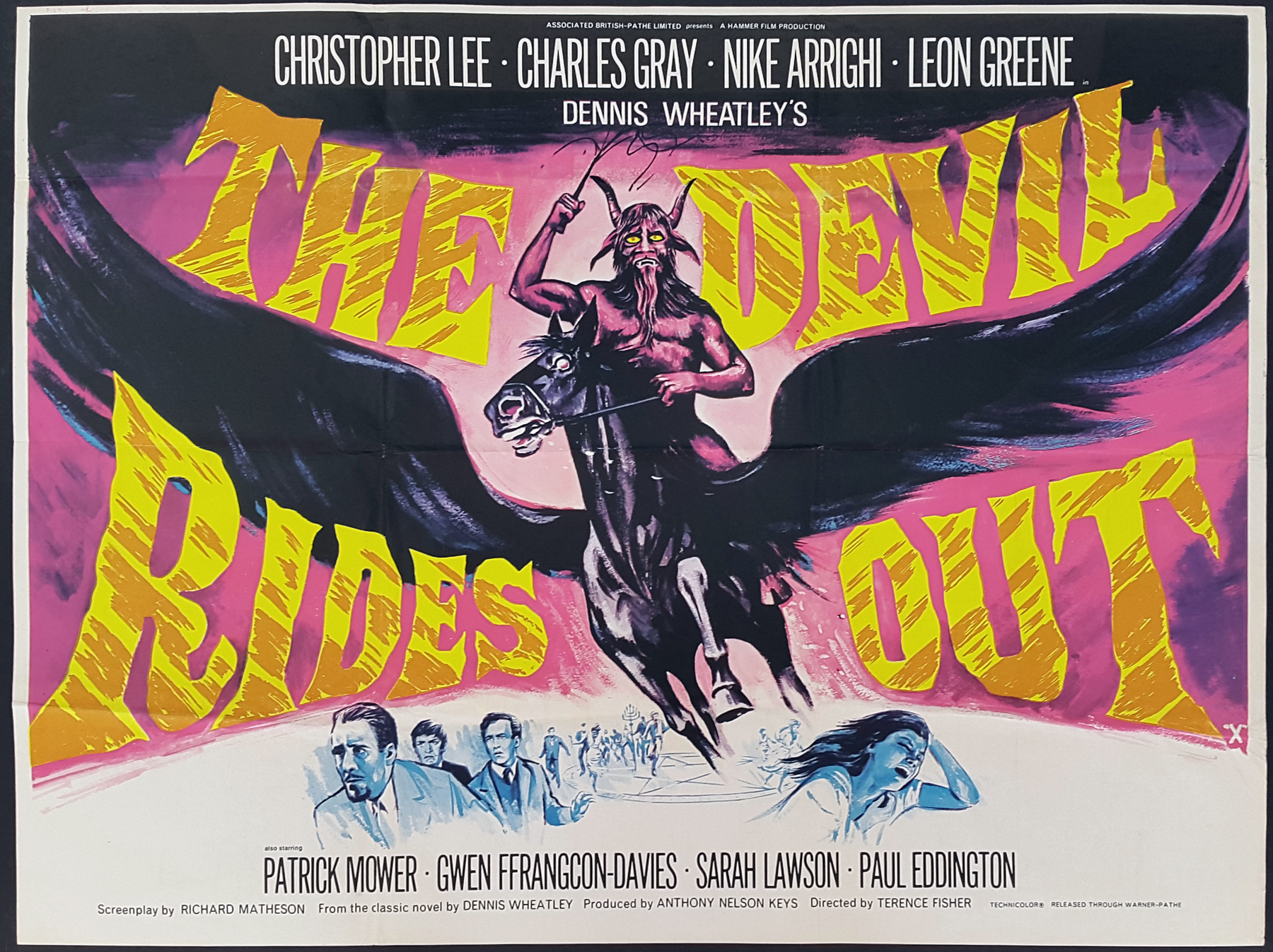 THE DEVIL RIDES OUT (1968) Hammer Horror Classic UK Quad Film ...