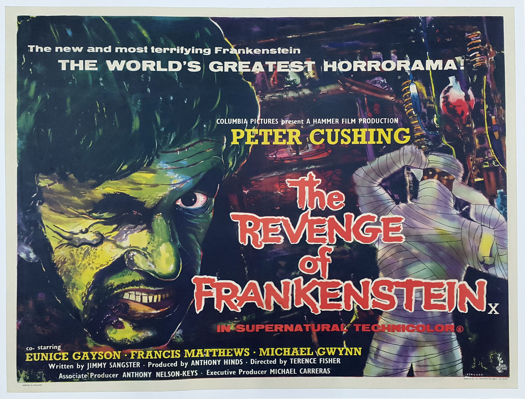 THE REVENGE OF FRANKENSTEIN (1958) Hammer Horror Original Vintage ...