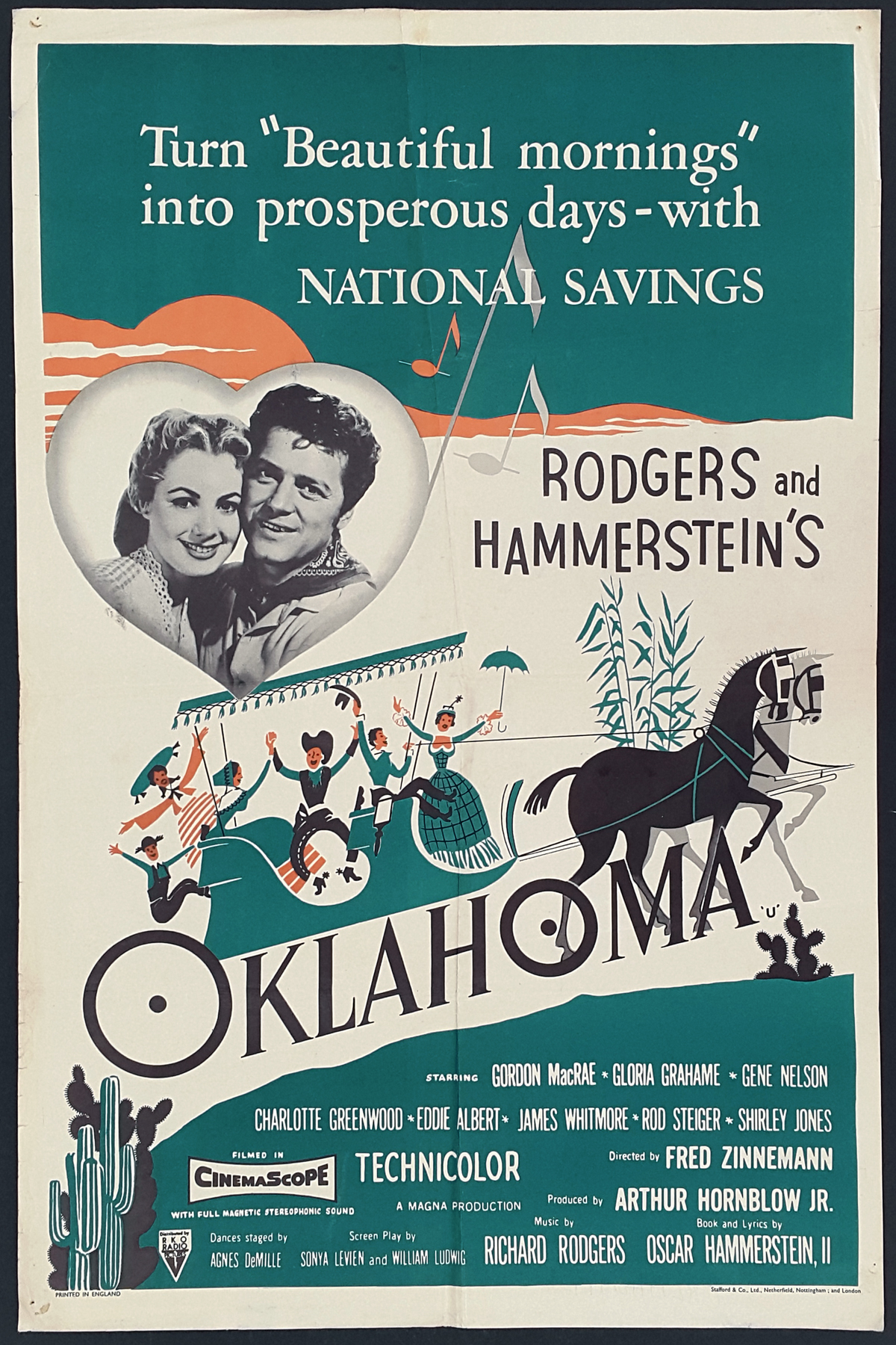 OKLAHOMA (1955) Original Vintage UK Double Crown Film Movie Poster