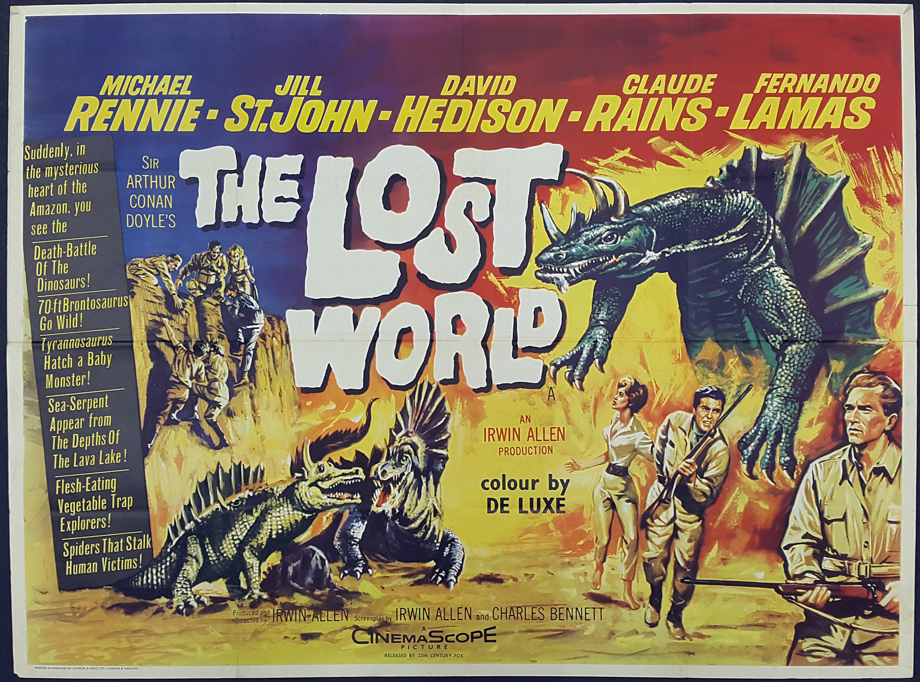 S lost world. Затерянный мир (the Lost World) 1960. Затерянный мир 1960 Постер.