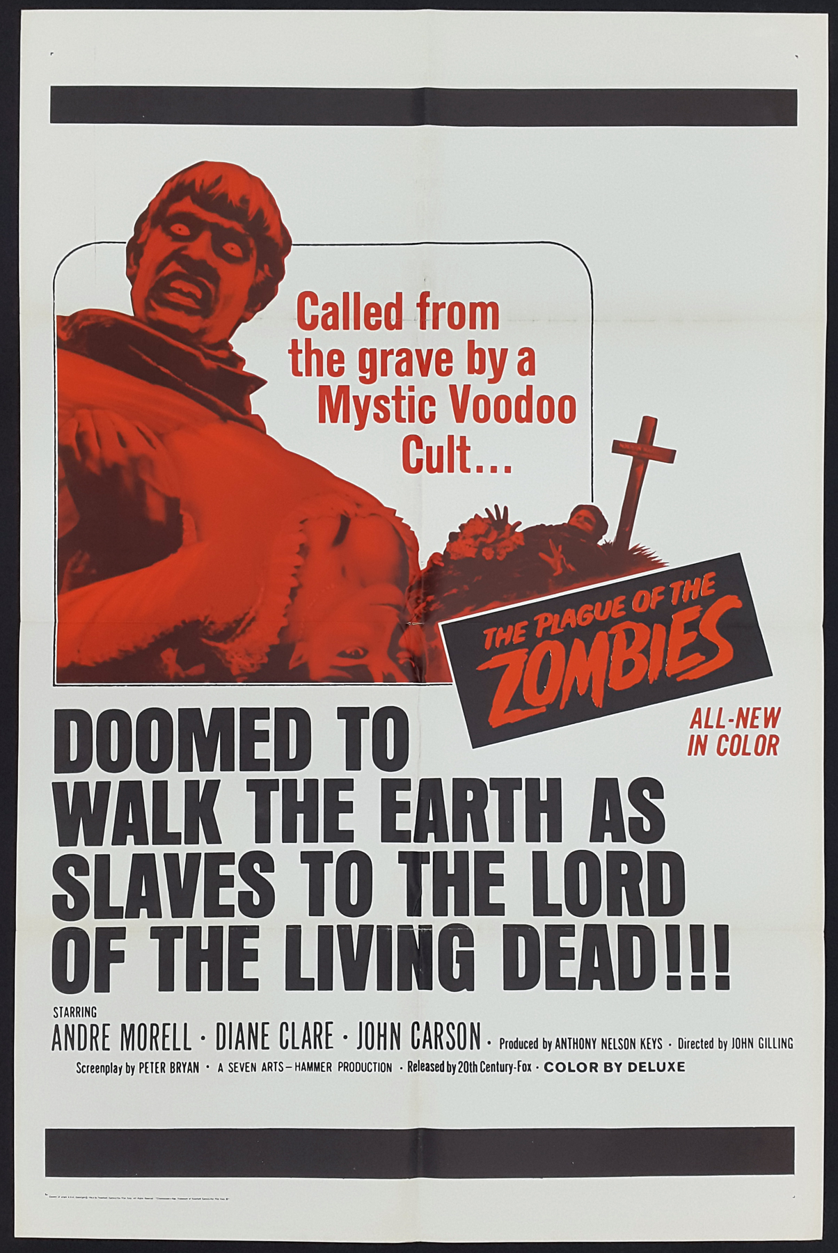 PLAGUE OF THE ZOMBIES (1966) Original Vintage Hammer Horror Film Movie