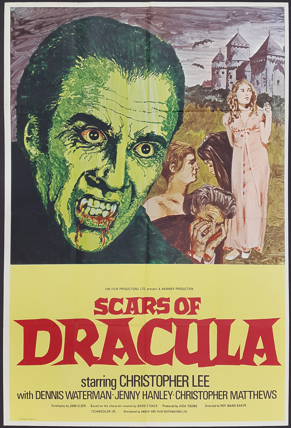 SCARS OF DRACULA (1970) Original Vintage Hammer Horror Film Movie
