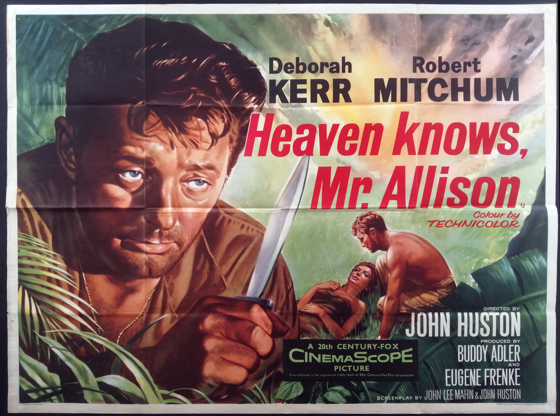 HEAVEN KNOWS, MR ALLISON (1957) Original Vintage Chantrell UK Quad Film